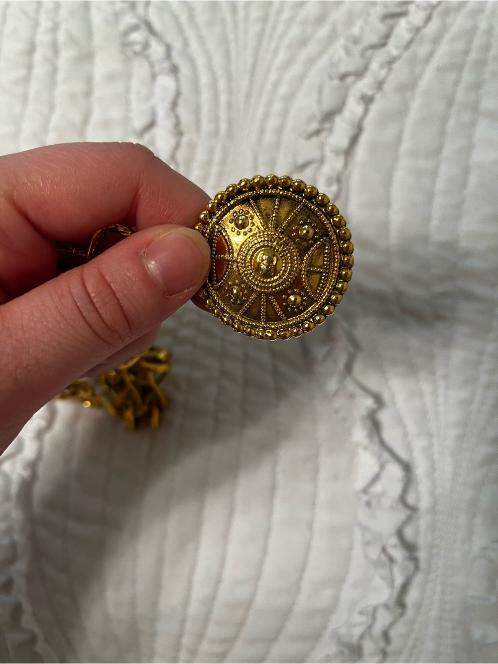 CHANEL Gold Statement Medallion Belt